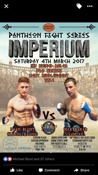 Image of Dean Blunt Vs. Nick Baker (Light middleweight title)