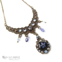Image 2 of Forget-me-not Crystal Drop Necklace