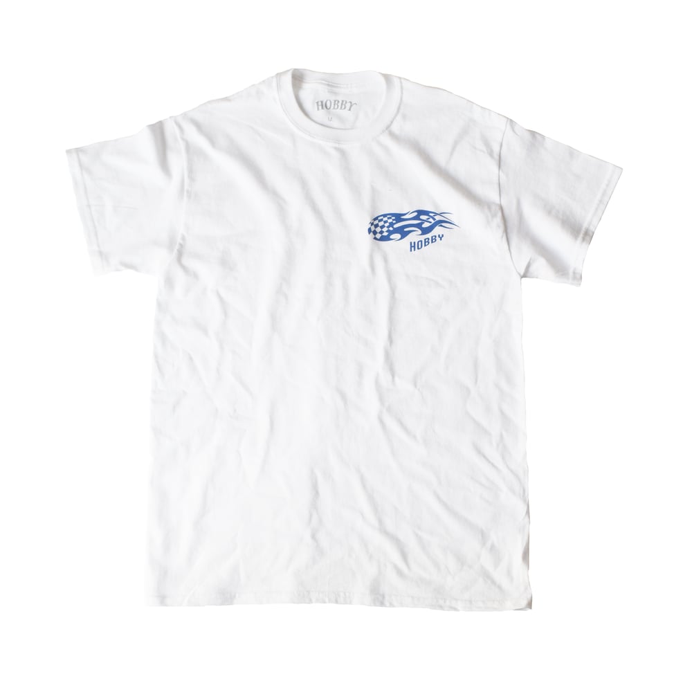 Image of HEAT TEE White/Royal
