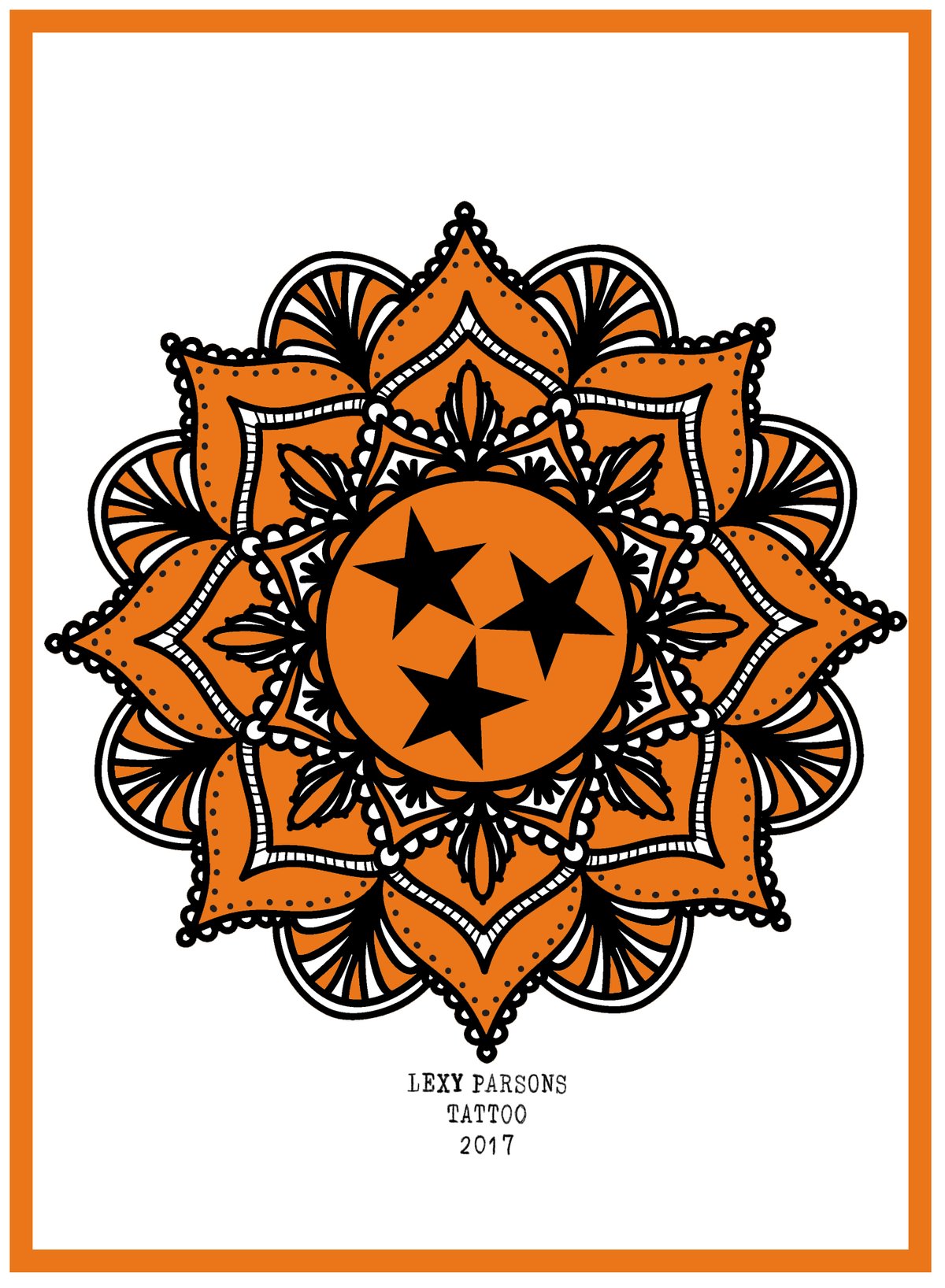 Image of TRI STAR MANDALA 11x15 PRINT