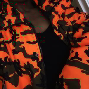 Image of Limited 'Denver' Unisex Hoodless Camo Parka in Orange
