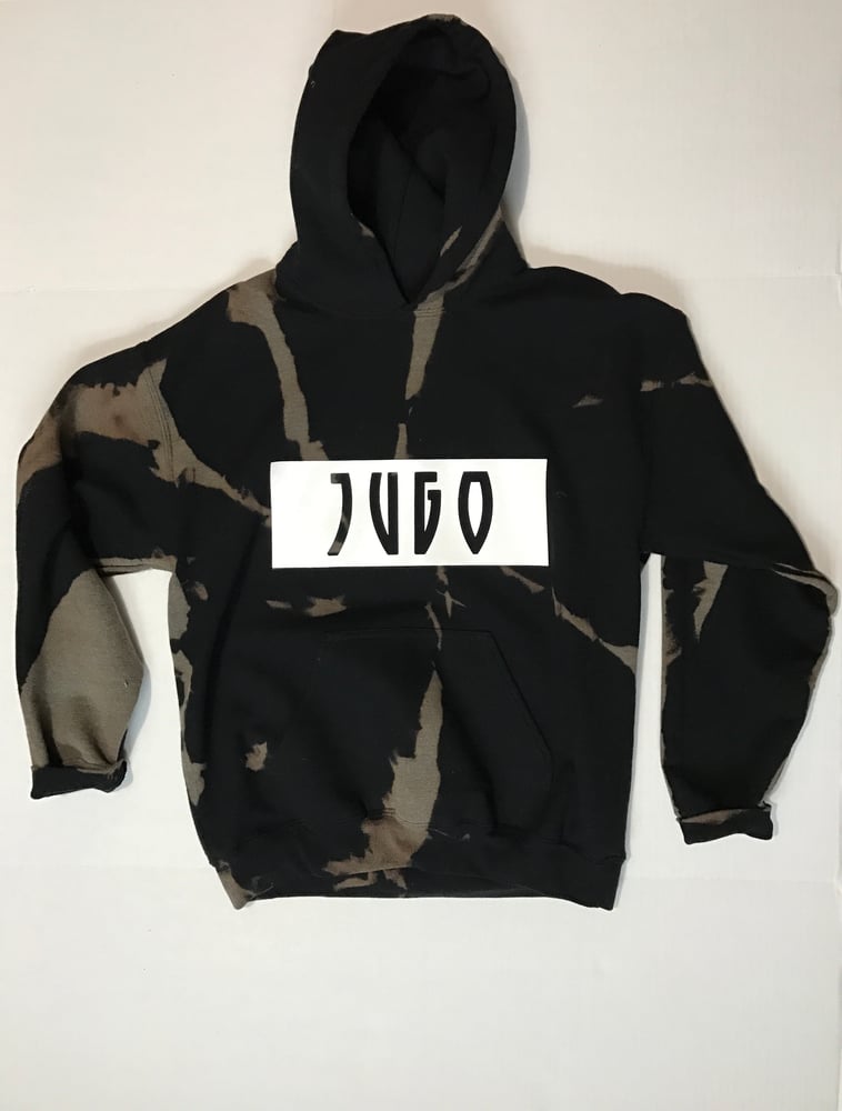 Image of Black Bleached "JUGO" Box Hoodie 