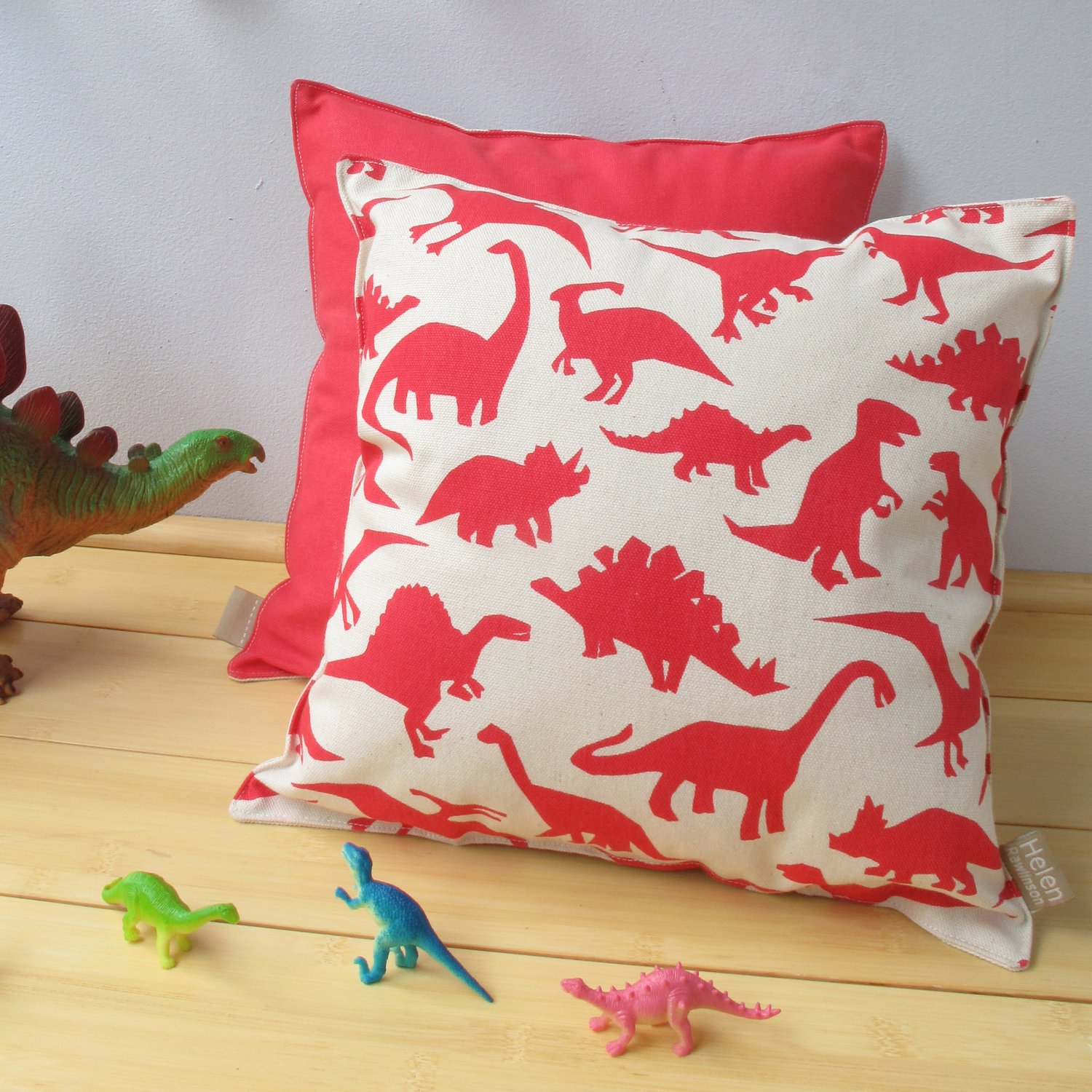 pink dinosaur cushion