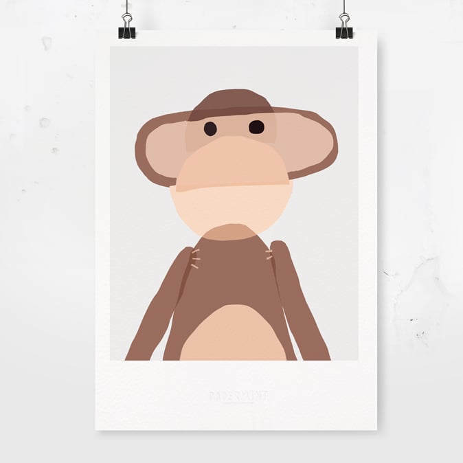 Image of Art Print - Monkey / Affordable Art Prints / Archival Quality / Kids' room decoration