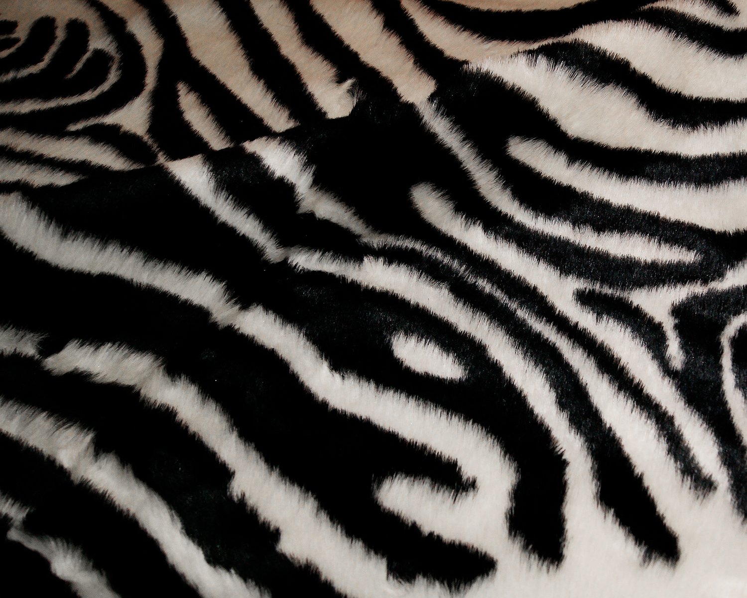 Image of El Paso Denton Zebra Black White Faux Hide