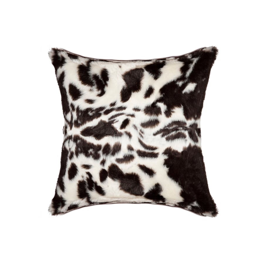 Image of  Jolly Brown White Faux Cowhide Pillow