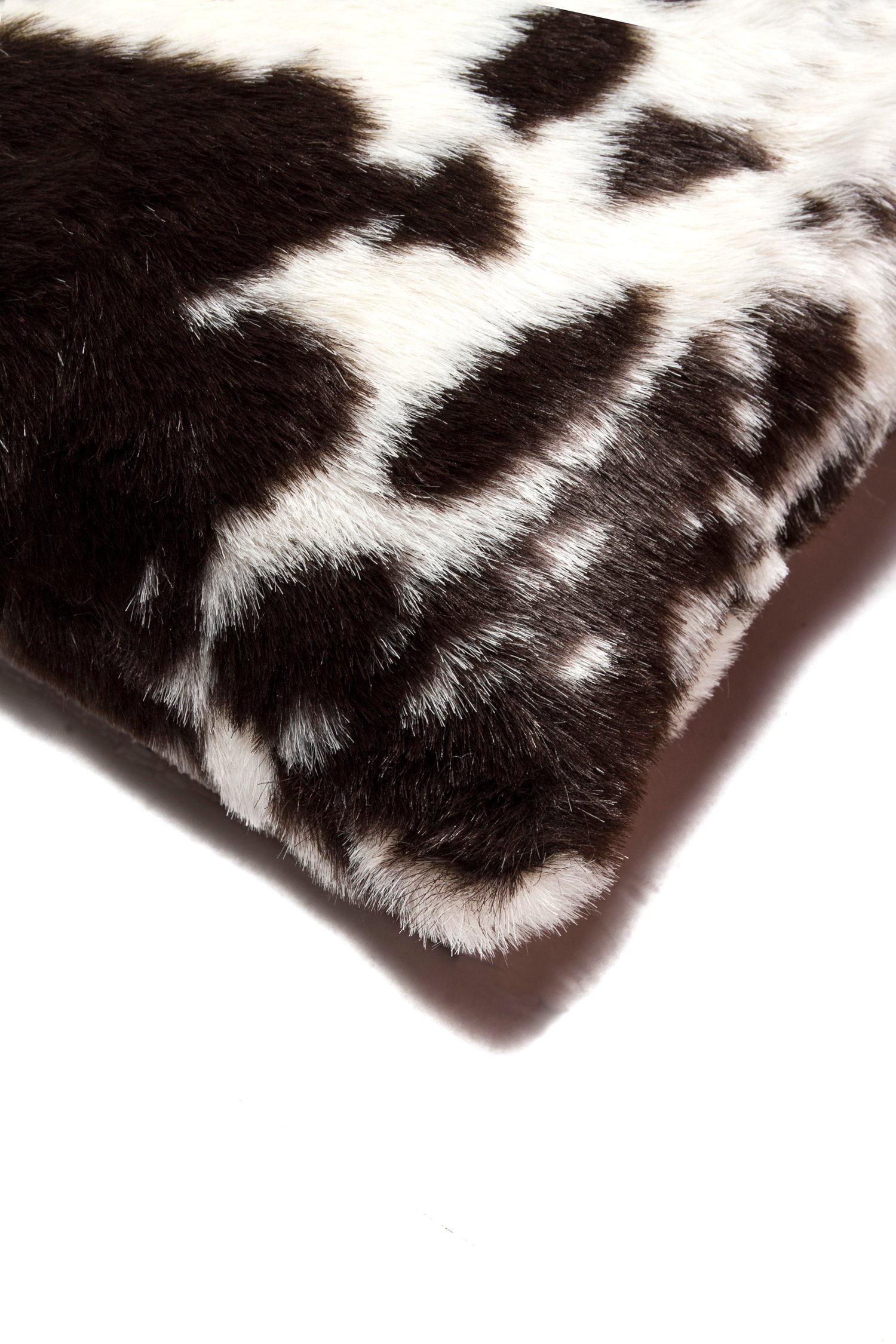 Image of  Jolly Brown White Faux Cowhide Pillow