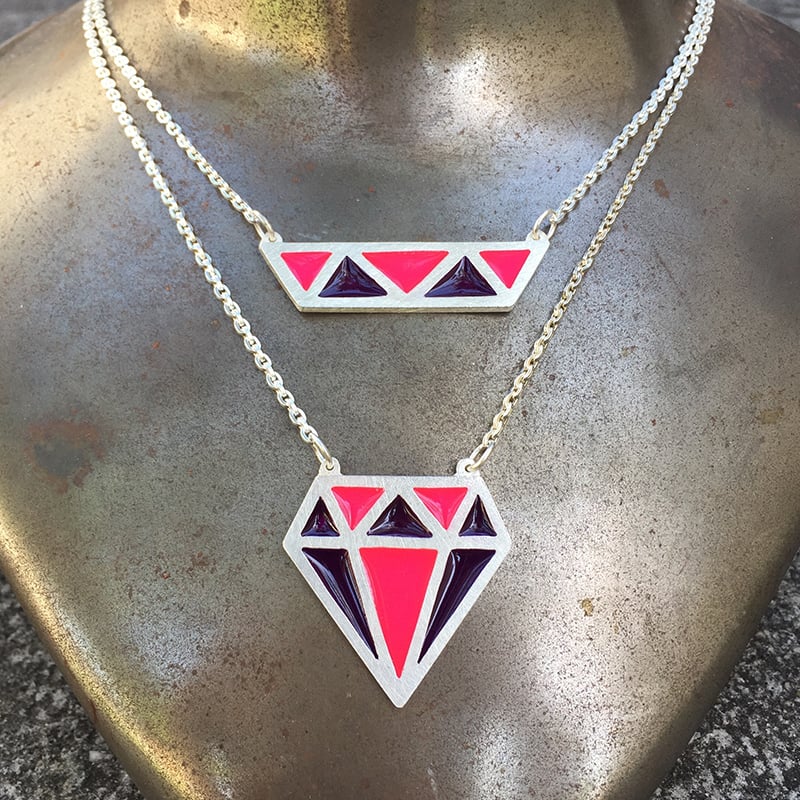 Image of Triangles Color Necklace