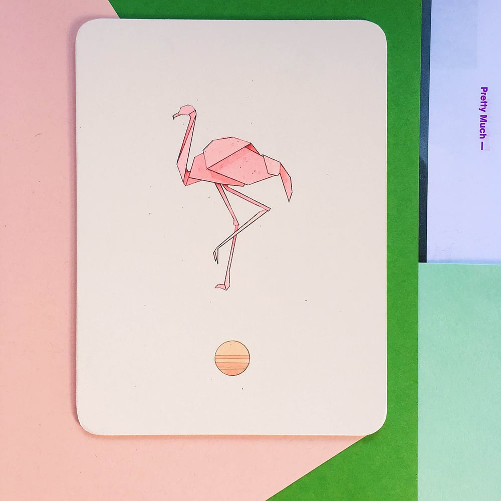 Image of Origami Flamingo