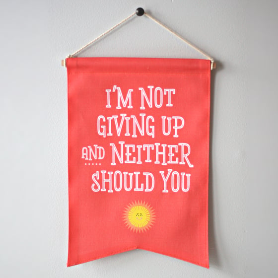 Image of Not Giving Up banner