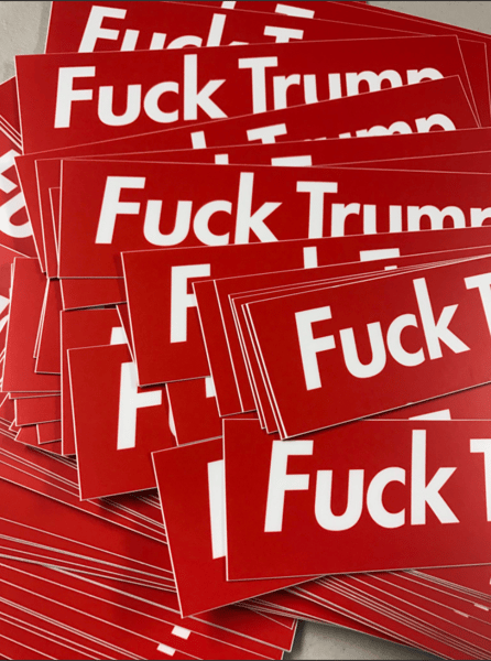 Image of F*ck Trump Box Logo Sticker
