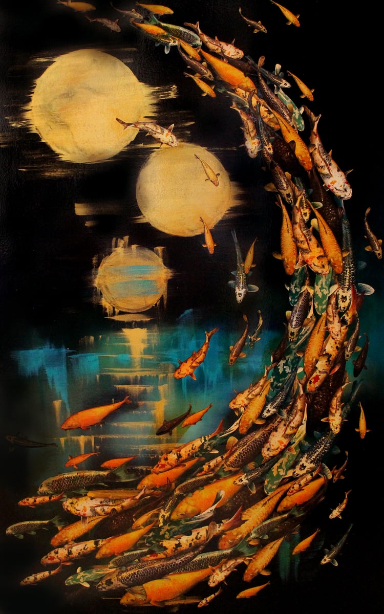 Lily Greenwood Giclée Print - Midnight Koi - 10