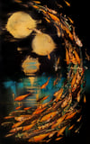 Lily Greenwood Giclée Print - Midnight Koi - 10"x 16" (Open Edition)