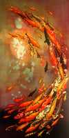 Lily Greenwood Giclée Print - Koi on Violet - 8"x 16" (Open Edition)