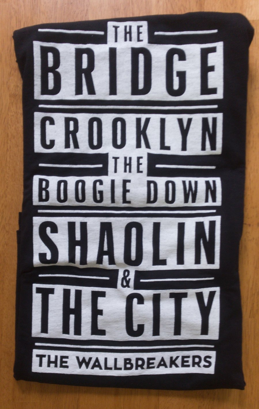 Image of The City - Block Letter White on Black - Size SMALL
