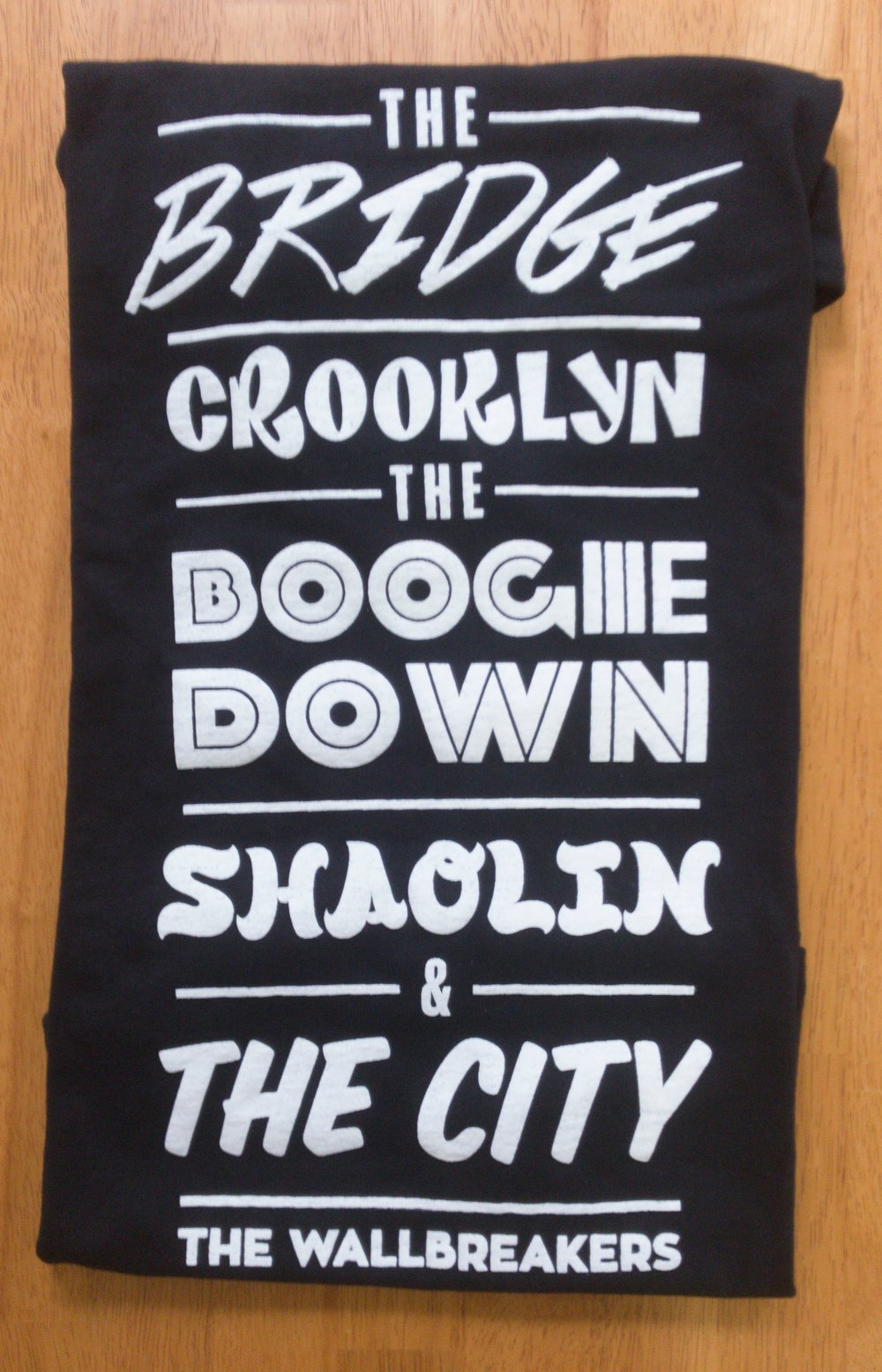 Image of The City - Script Letter White on Black - Size SMALL