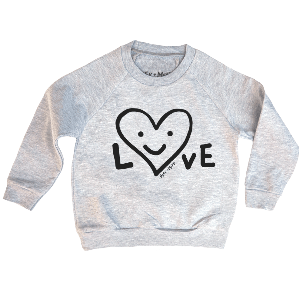 Image of LOVE HAPPY HEART SWEATSHIRT