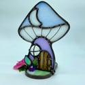 Lavender Mushie Moon Cottage Candle Holder 
