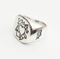Image 1 of The Brad Solid Silver Signet Ring