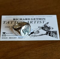 Image 3 of The Gethin Solid Silver Signet Ring