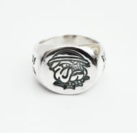 Image 1 of The Pound Solid Silver Signet Ring