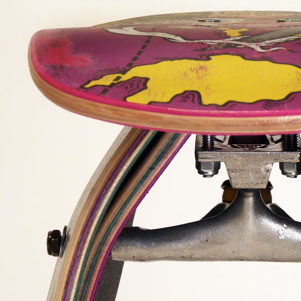 Image of The Original Deckstool - 18" Recycled Skateboard Stool - Built-to-order and Free Shipping