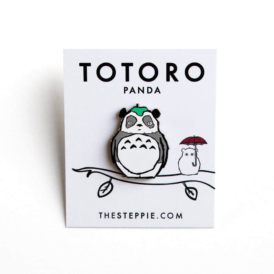 Image of "Totoro Panda" Hard Enamel Pin