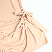 Image 6 of Women Plus Size Short Sleeve Side Sash Tie Summer Dress