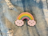Image 3 of Jumbo Happy Rainbow Pin