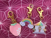 Image 5 of Slay Heart Glitter Bag Charm/Keychain