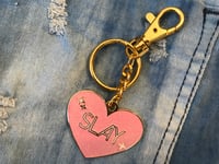 Image 3 of Slay Heart Glitter Bag Charm/Keychain