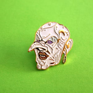 Image of 'Grand High Bitch' witchy enamel pin - spooky - witches - glitter pin - lapel pin badge