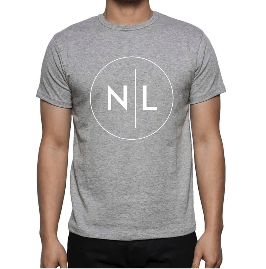 Image of Grey NL chest logo tee - limited edition.