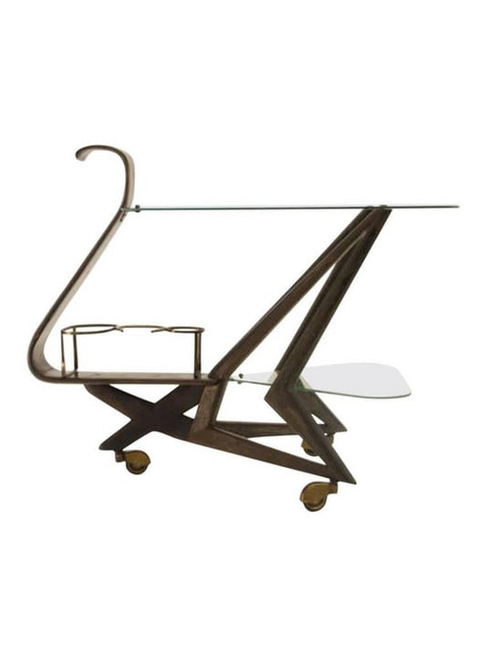 Image of Bar Trolley in the Style of Cesare Lacca, Italy 1950s