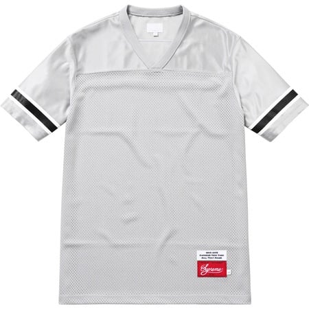 Image of SUPREME 'BLANK' FOOTBALL JERSEY - SILVER