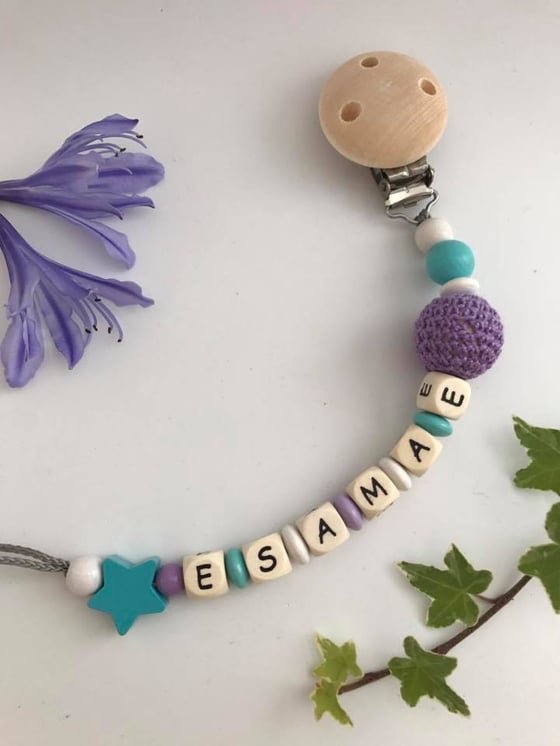 Image of Personalised pacifier clip