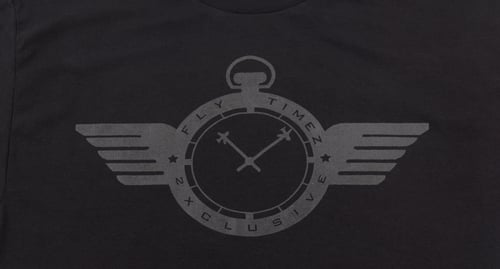 Image of MENS FlyTimez "Official" Logo Tee (Black/Black)