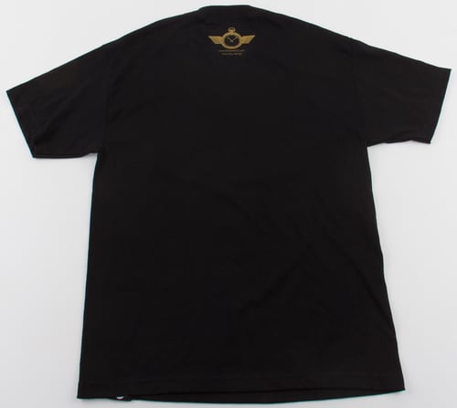 Image of MENS FlyTimez "Official" Logo Tee (Black/Gold)