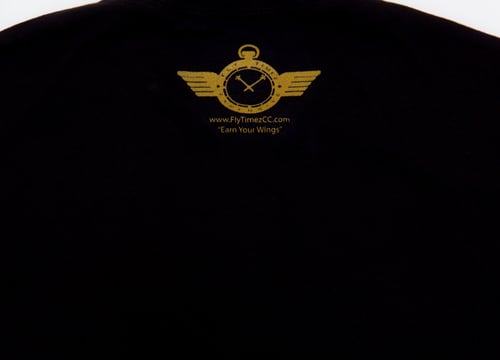 Image of MENS FlyTimez "Official" Logo Tee (Black/Gold)