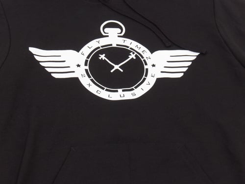Image of FlyTimez "Official" Logo Hoodie (Black/White)