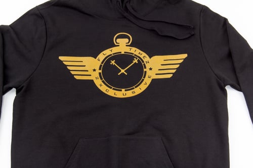 Image of FlyTimez "Official" Logo Hoodie (Black/Gold)