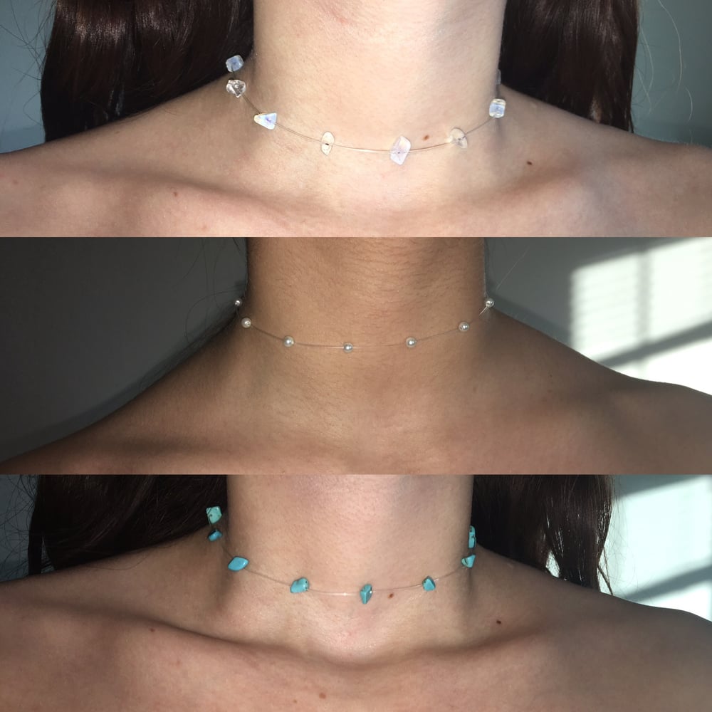 Image of the floating choker collection