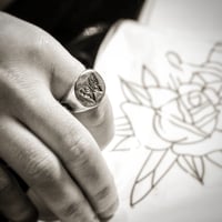 Image 2 of The Gethin Solid Silver Signet Ring