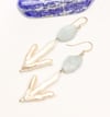 Aquamarine and Freshwater Pearl Earrings