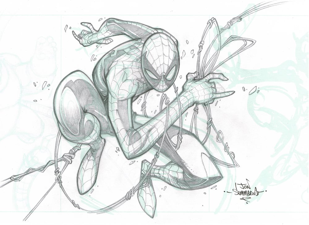 ORIGINAL ART Spider-man pencil sketch
