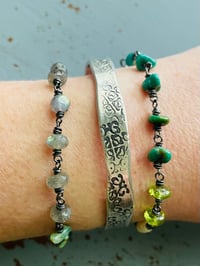 Image 4 of labradorite, turquoise and lapis bracelet