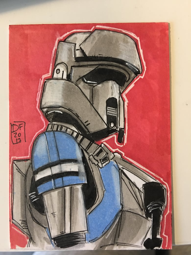 Image of Rogue One Scarif Trooper Sketch Card