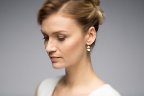 Image of "Walk on stars" silver earrings with rock crystals  · SUMMA SIDERA PLANTIS CONTINGERE ·