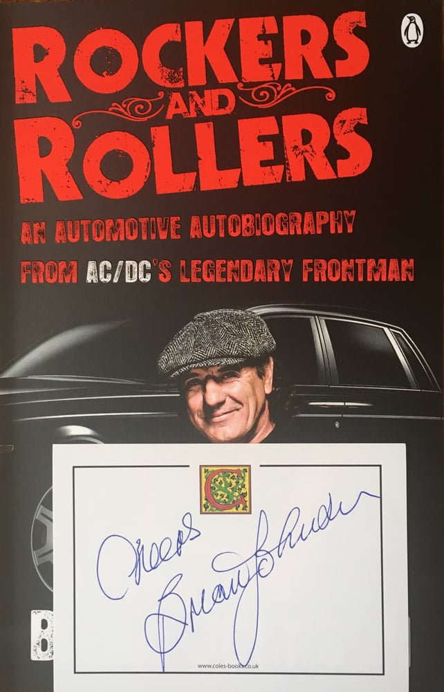 Image of Rockers & Rollers paperback book (Signed by Brian Johnson)