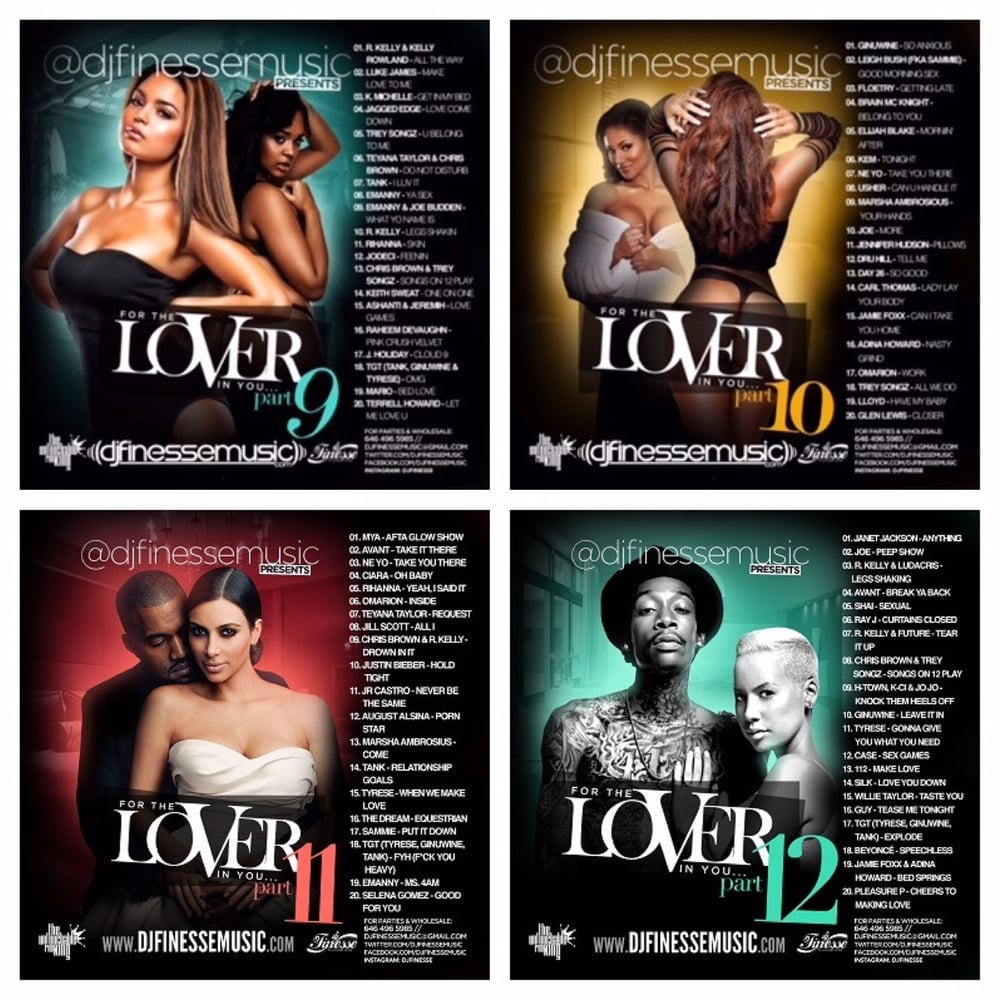 DJ FINESSE MIXTAPES — FOR THE LOVER IN YOU MIX (SEX SONGS) VOL. 9-12 COMBO  PACK